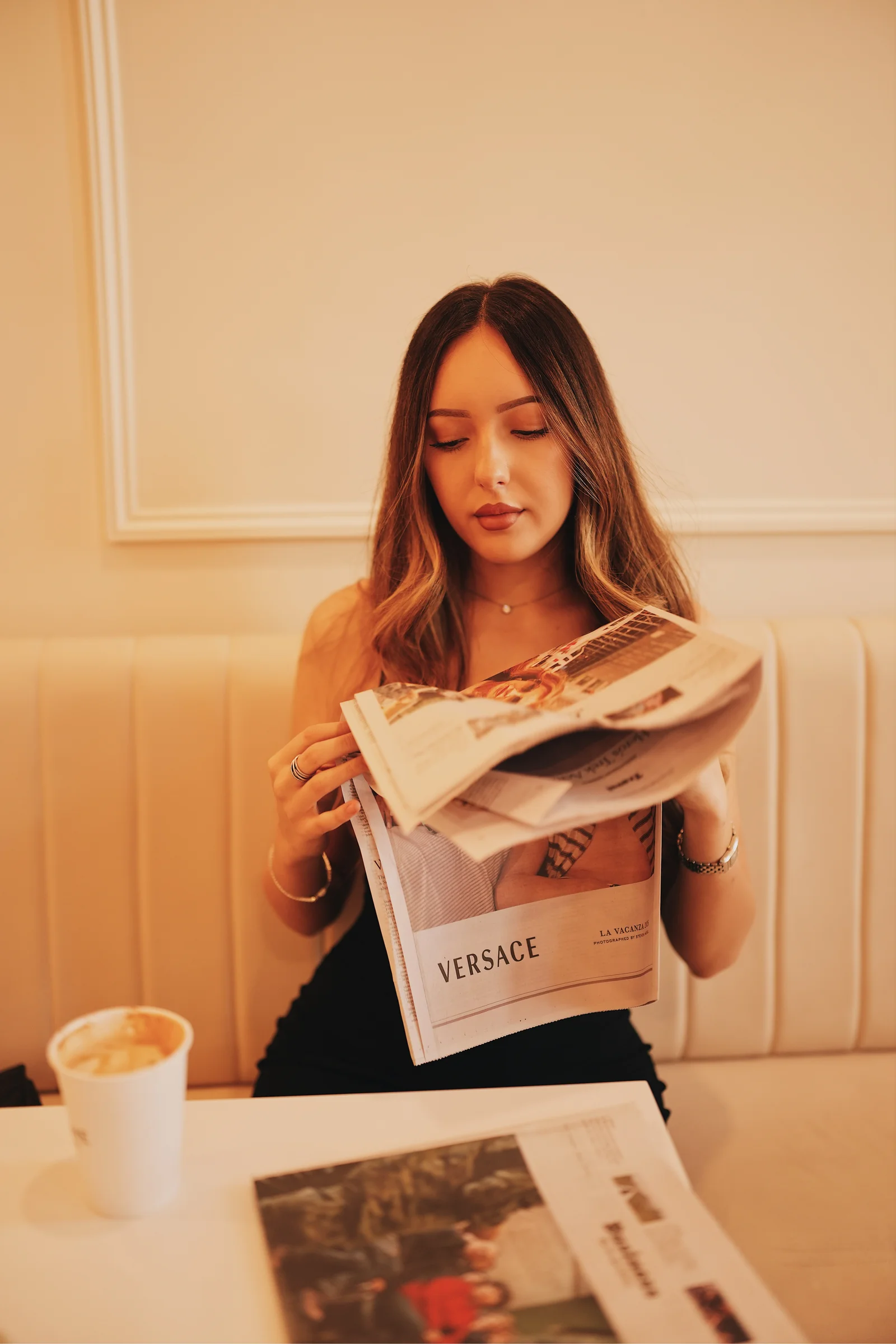 Coffee shop portrait session Sacramento 1 of 9