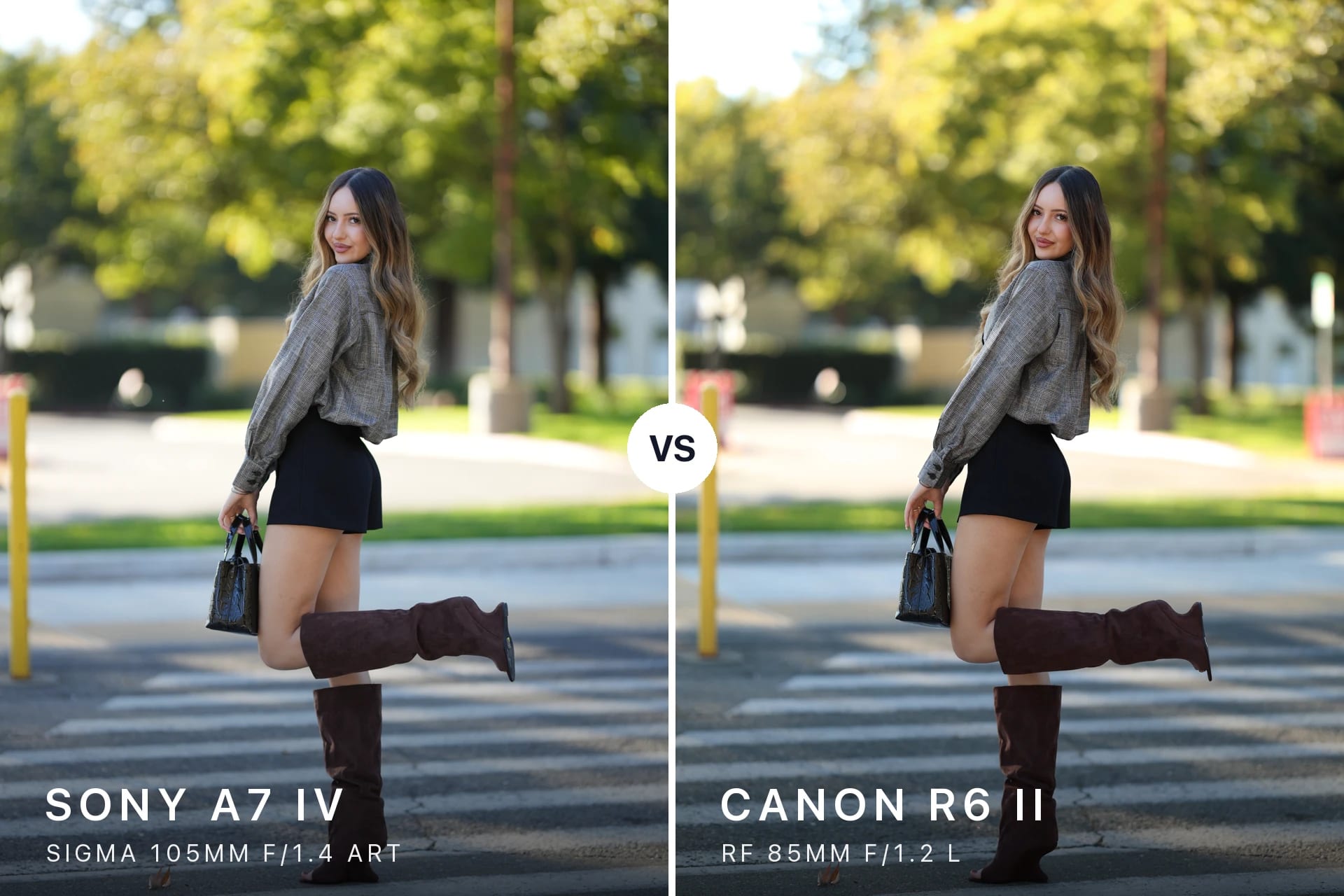 Canon RF 85mm f/1.2 L vs Sigma 105mm f/1.4 Art (R6 II vs A7 IV): Portrait Blind Test with Andrea