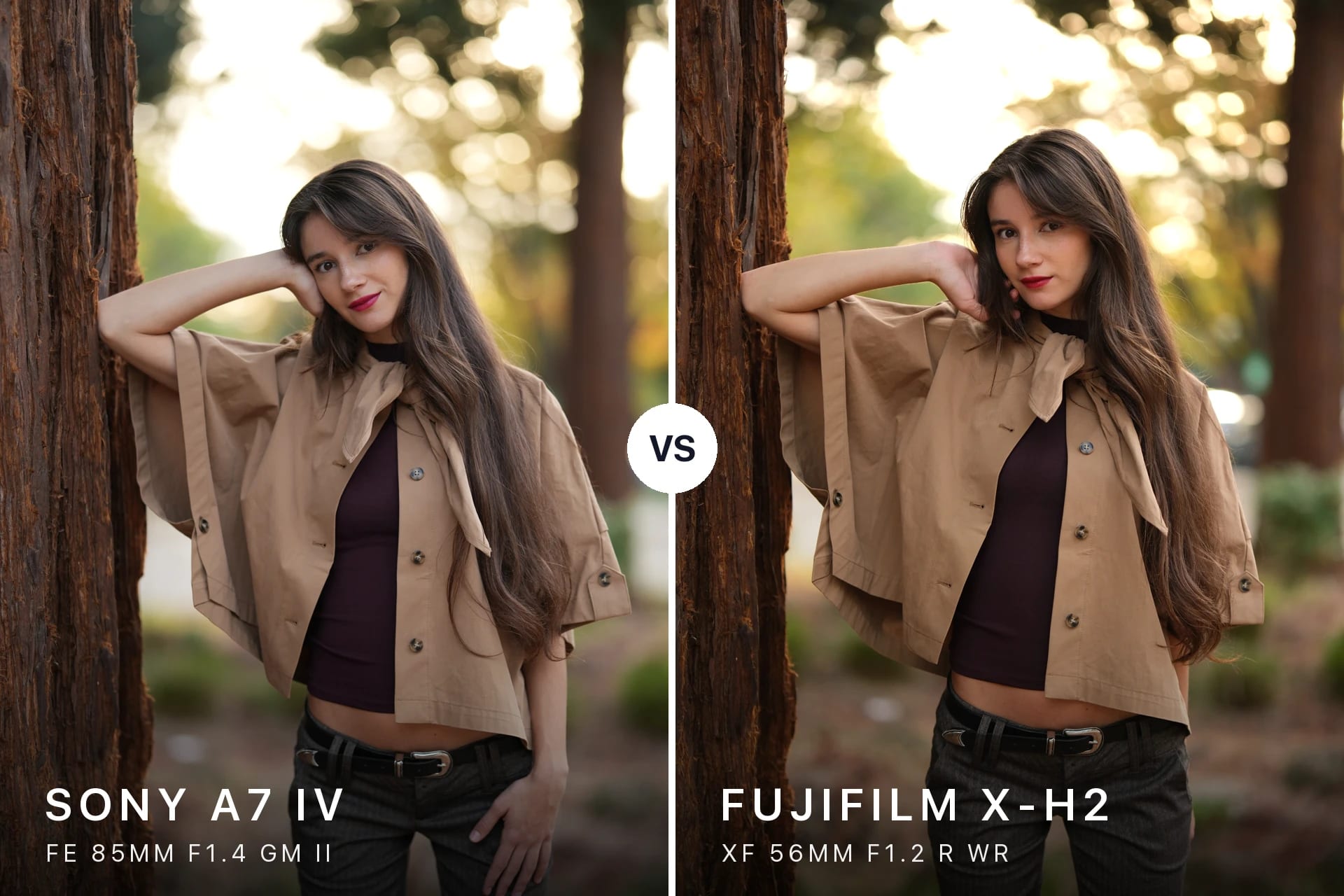 Fujifilm X-H2 + XF 56mm f/1.2 WR vs Sony A7 IV + 85mm f/1.4 GM II: Portrait Blind Test with Rosina