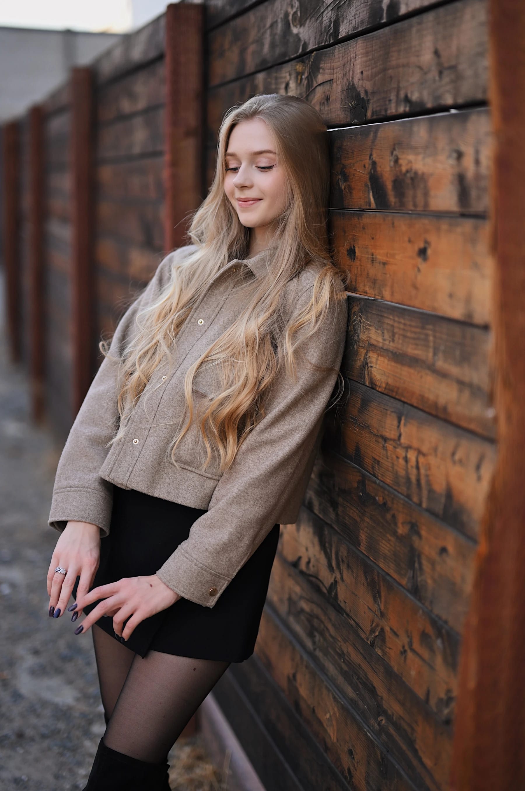 Sofia weathered wood wall portraits in warm fall tones 1 of 6
