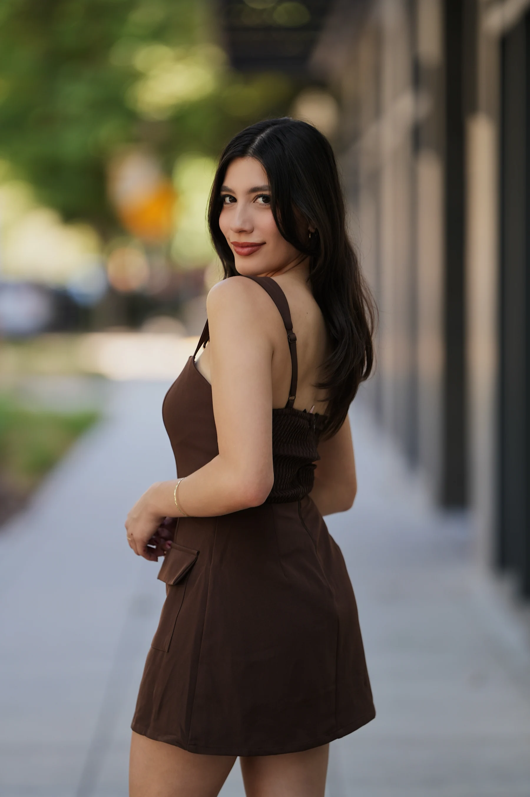 Aranza downtown colonnade portraits, Sony A7IV Samyang 135mm F1.8 1 of 2