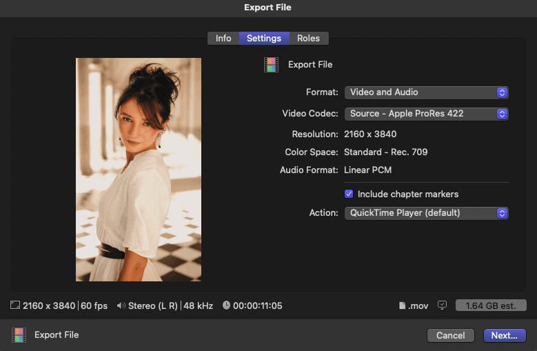How to Edit and Export HD Footage of a Vertical Instagram Reel Video Through Final Cut Pro X