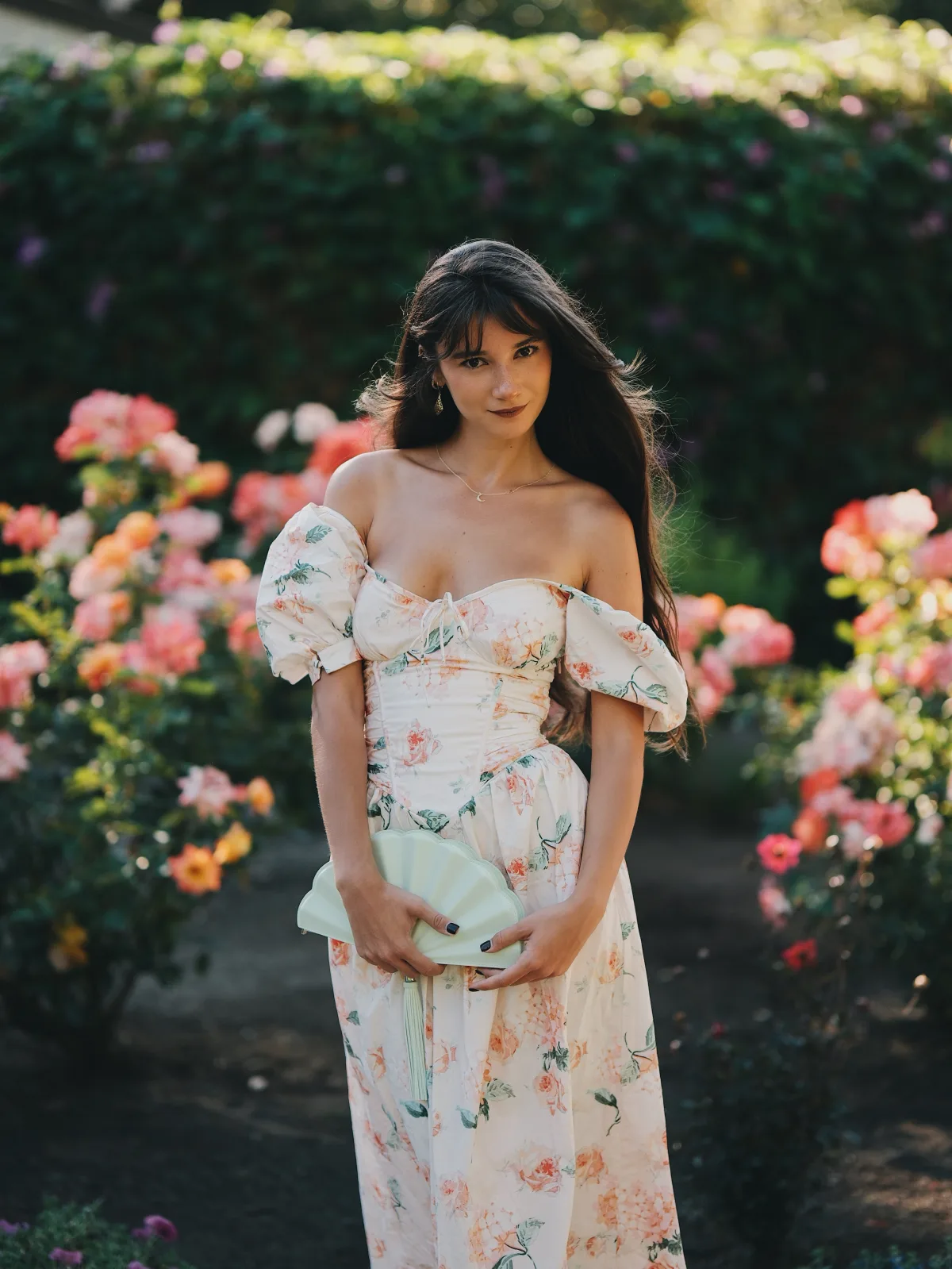 Rosina with coral roses, Fujifilm X-H2 XF 56mm f/1.2 1 of 10