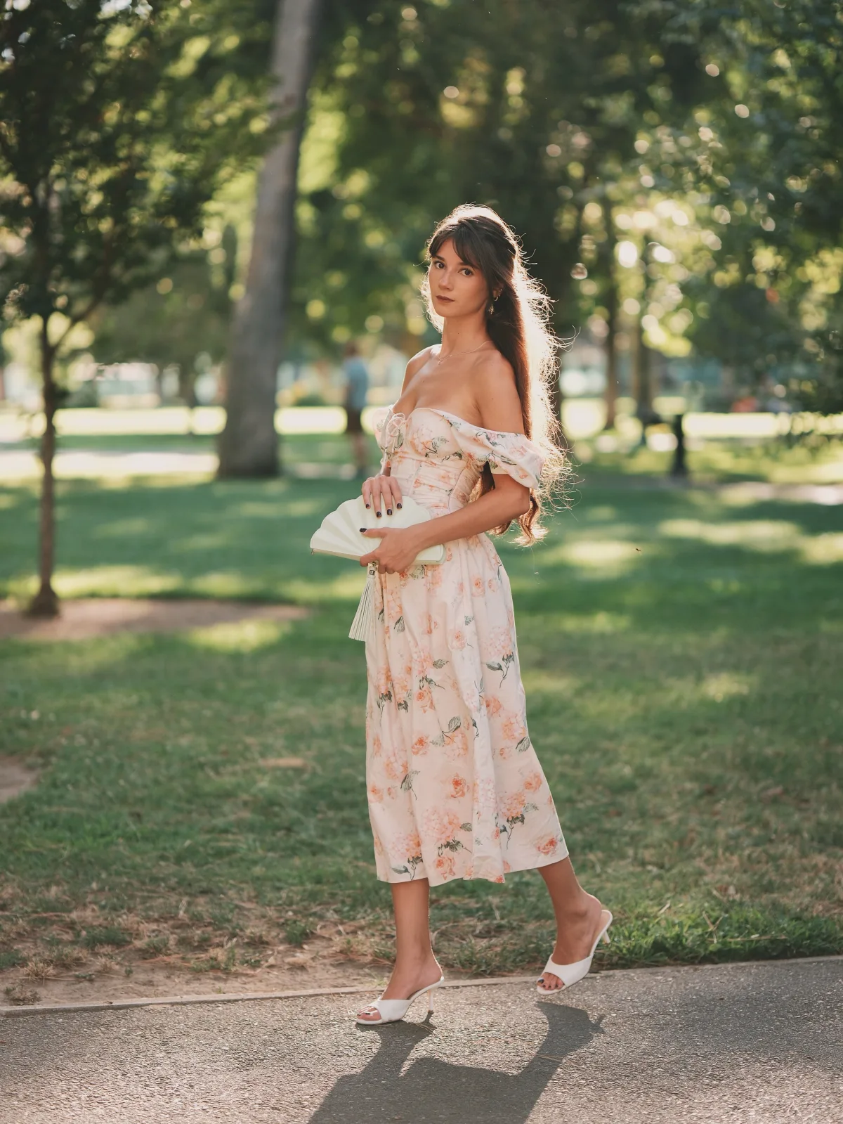 Rosina on the garden path under crepe myrtle, Fujifilm X-H2 XF 56mm f/1.2 1 of 7