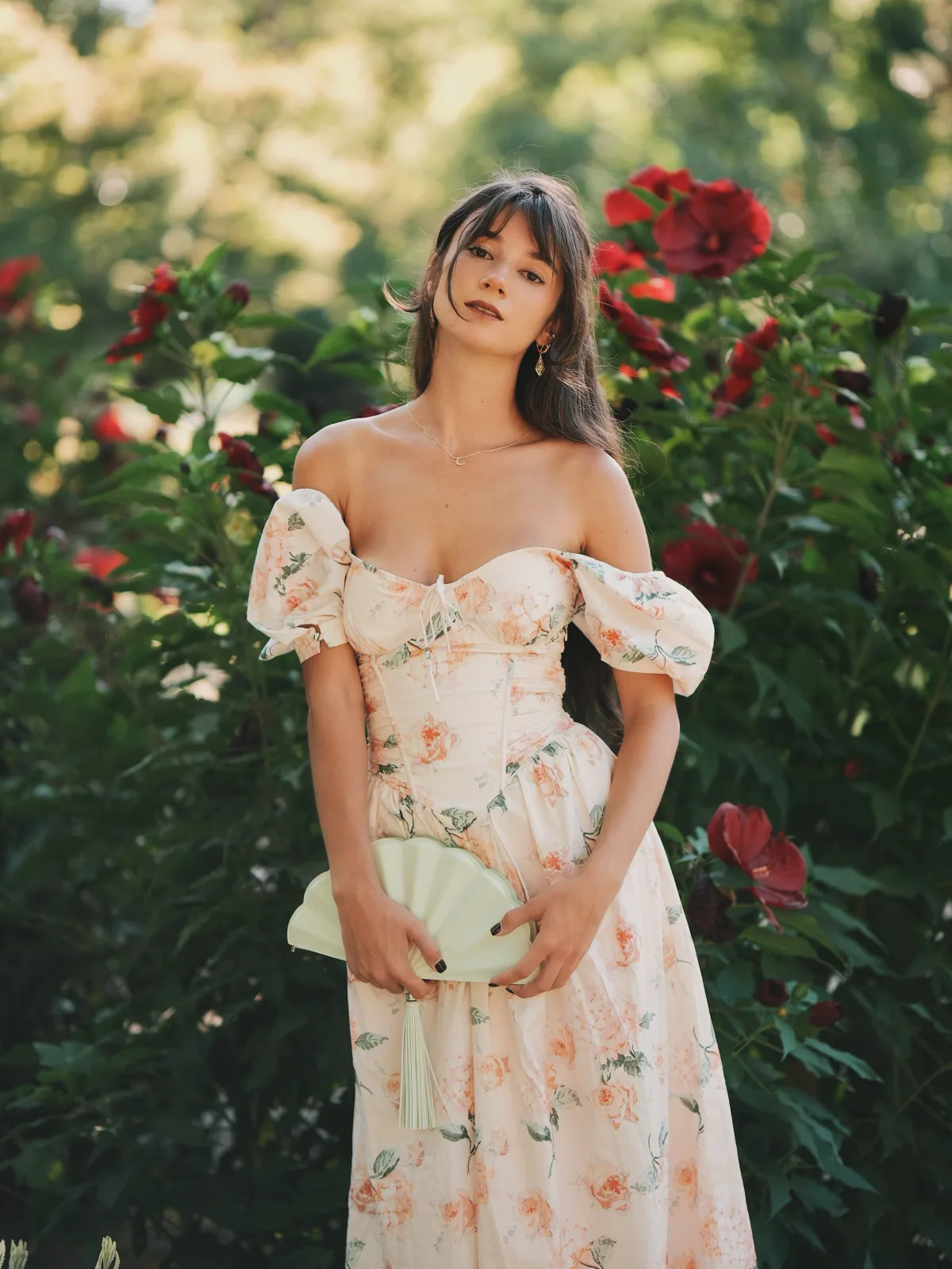 Rosina in the red rose garden, Classic Chrome, Fujifilm X-H2 XF 56mm f/1.2 1 of 16