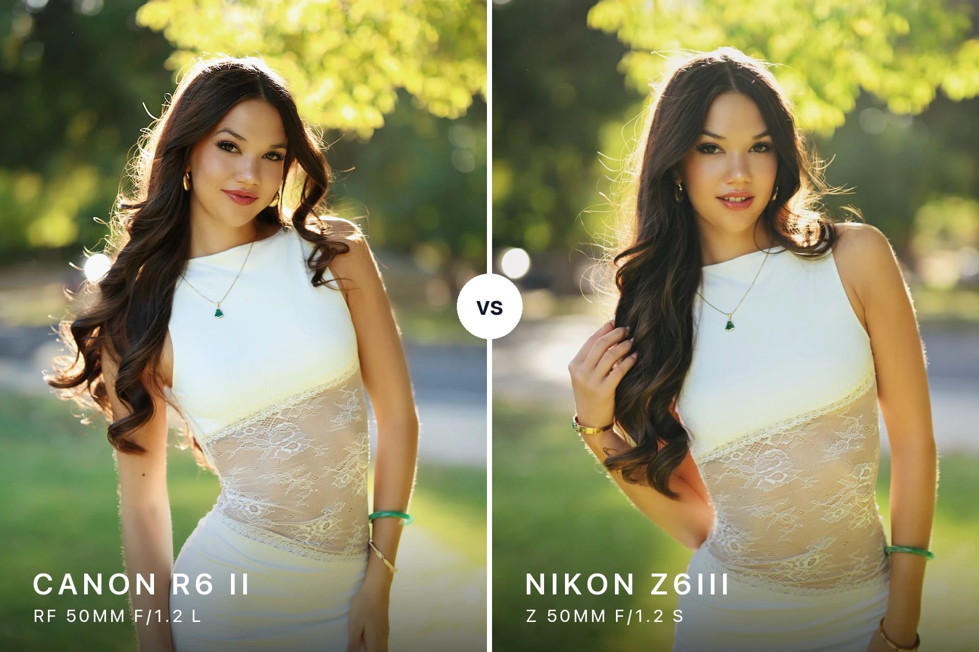Canon RF 50mm f/1.2 L vs Nikon Z 50mm f/1.2 S (R6 II vs Z6III): Portrait Blind Test with Mia