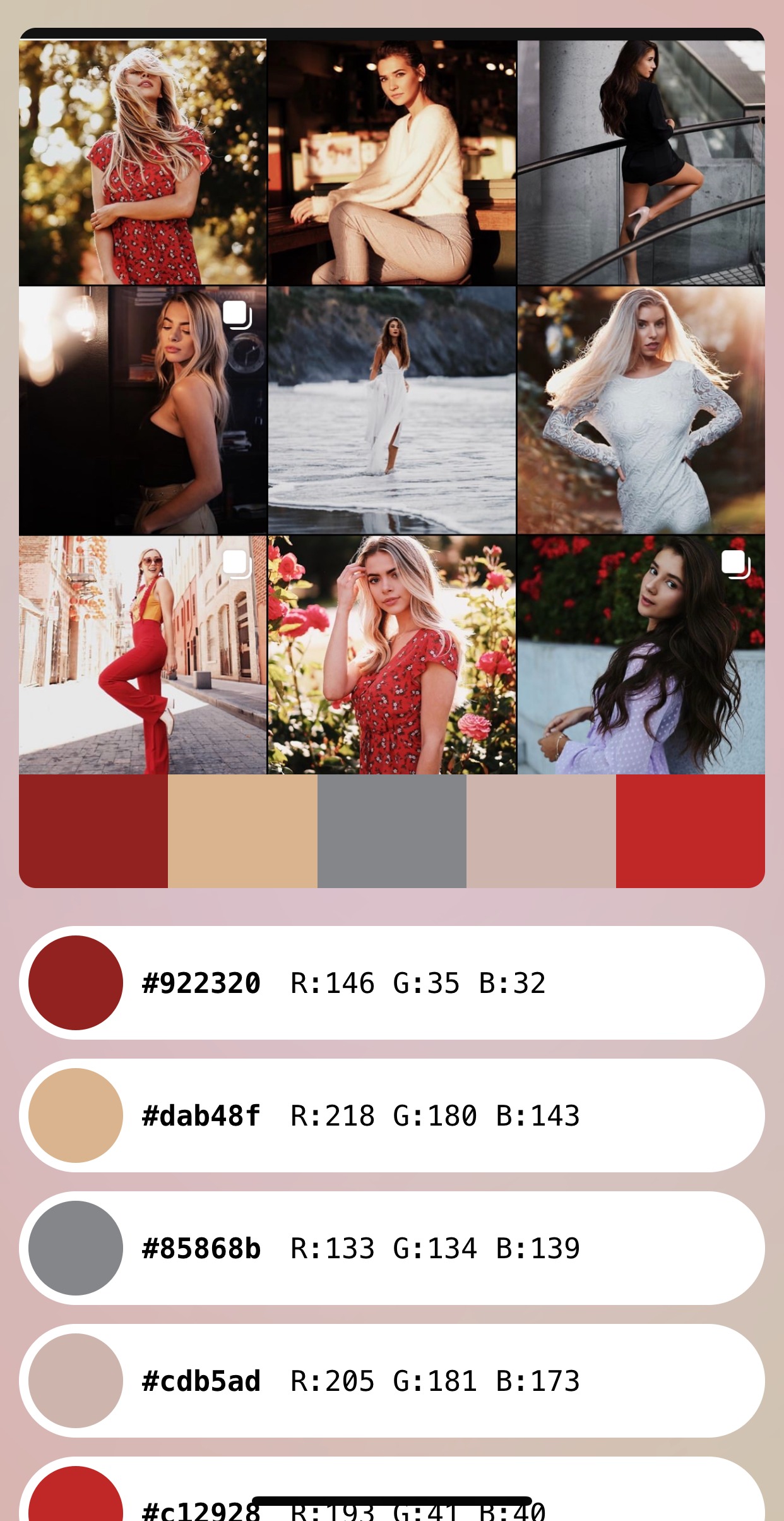 Instagram Feed Analysis | @caliallstaring