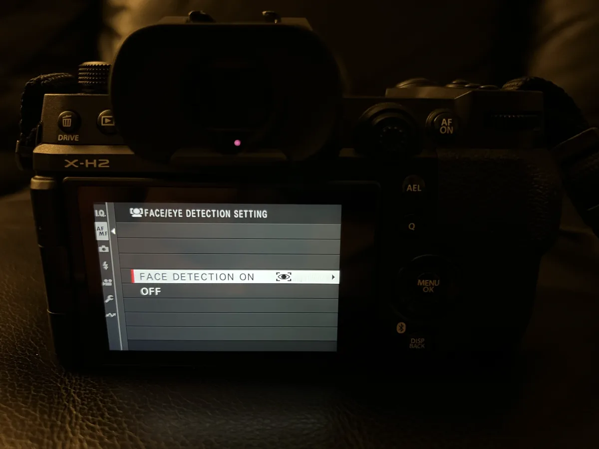 Fujifilm X-H2 Face Eye Detection Setting