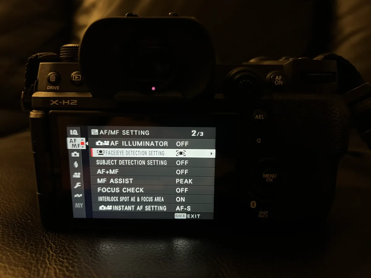 Fujifilm X-H2 AF/MF Setting Page 2